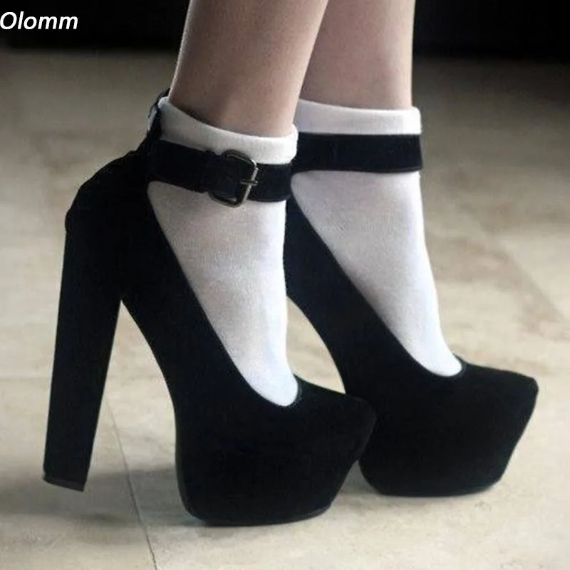 Olomm Handmade Women Spring Pumps Suede Chunky High Heels Round Toe Elegant Black Dress Shoes Women Plus US Size 4-20
Olomm Handmade Women Spring Pumps Suede Chunky High Heels Round Toe Elegant Black Dress Shoes Women Plus US Size 4-20