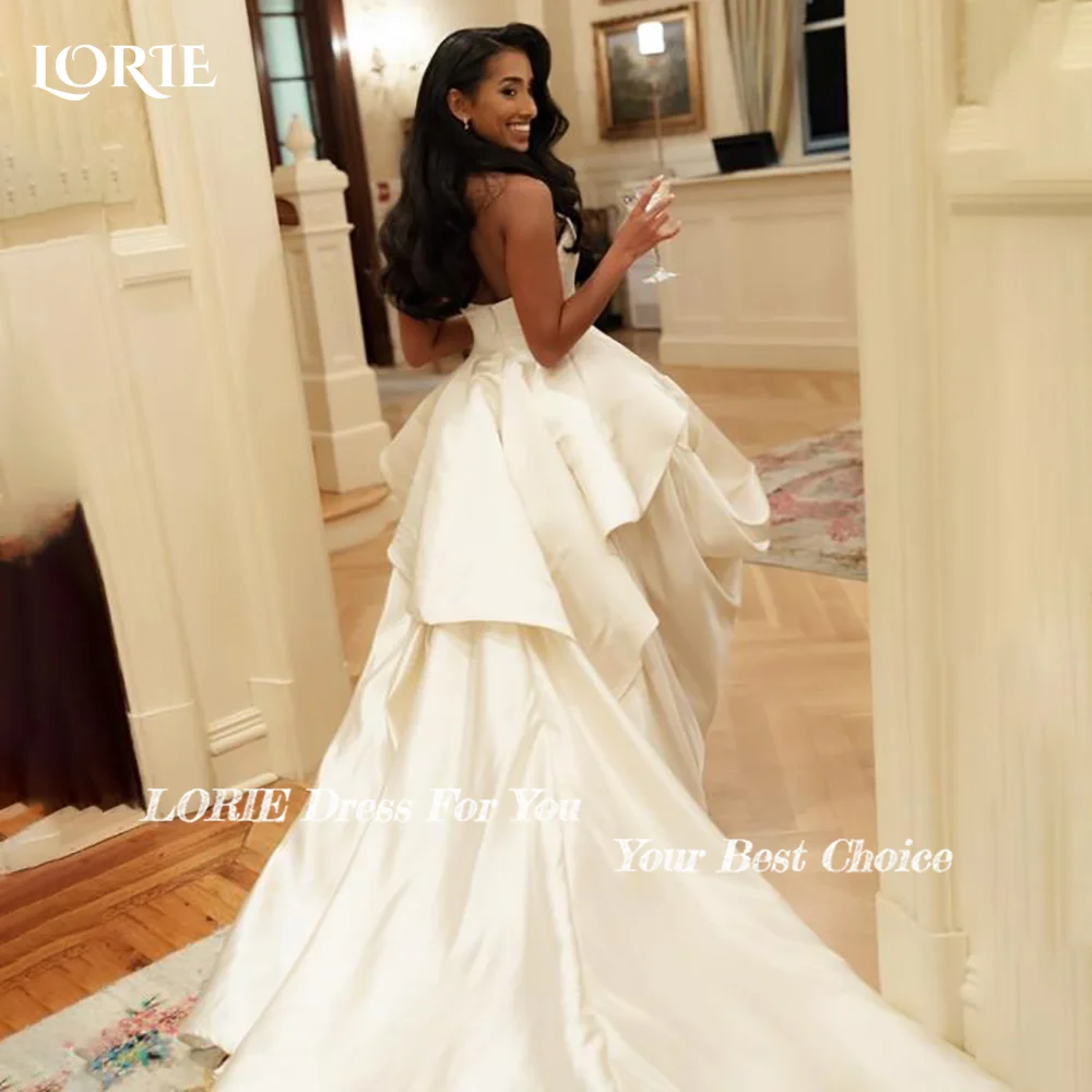 LORIE Satin Bow Wedding Dresses Arabia A-Line Pleats Ball Sweetheart Bridal Gown Princess Bride Dress Customized Simple Dress
LORIE Satin Bow Wedding Dresses Arabia A-Line Pleats Ball Sweetheart Bridal Gown Princess Bride Dress Customized Simple Dress