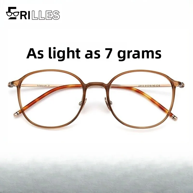 Pure Titanium Round Glasses, Full Frame Vintage Small Optical Frames, Ultralight Artistic Design for Book Lovers
Pure Titanium Round Glasses, Full Frame Vintage Small Optical Frames, Ultralight Artistic Design for Book Lovers
