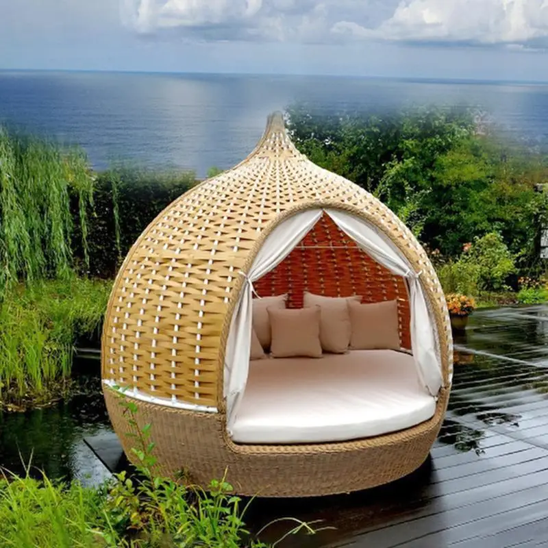 Outdoor bed bird's nest bed recliner outdoor rattan beach waterproof sunscreen courtyard swimming pool B & B scenic bird cage
Outdoor bed bird's nest bed recliner outdoor rattan beach waterproof sunscreen courtyard swimming pool B & B scenic bird cage