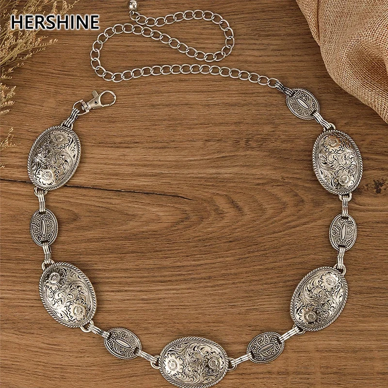 HERSHINE женская винтажная металлическая поясная цепочка с серебряным узором, элегантный аксессуар в богемном стиле для джинсов и платья, весна, лето
HERSHINE женская винтажная металлическая поясная цепочка с серебряным узором, элегантный аксессуар в богемном стиле для джинсов и платья, весна, лето