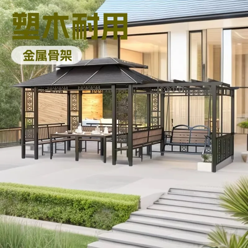 Garden Pavilion Outdoor Grape Rack Anticorrosive Wood Four Corners Tea Pavilion Galvanized Top Shade Canopy
Garden Pavilion Outdoor Grape Rack Anticorrosive Wood Four Corners Tea Pavilion Galvanized Top Shade Canopy