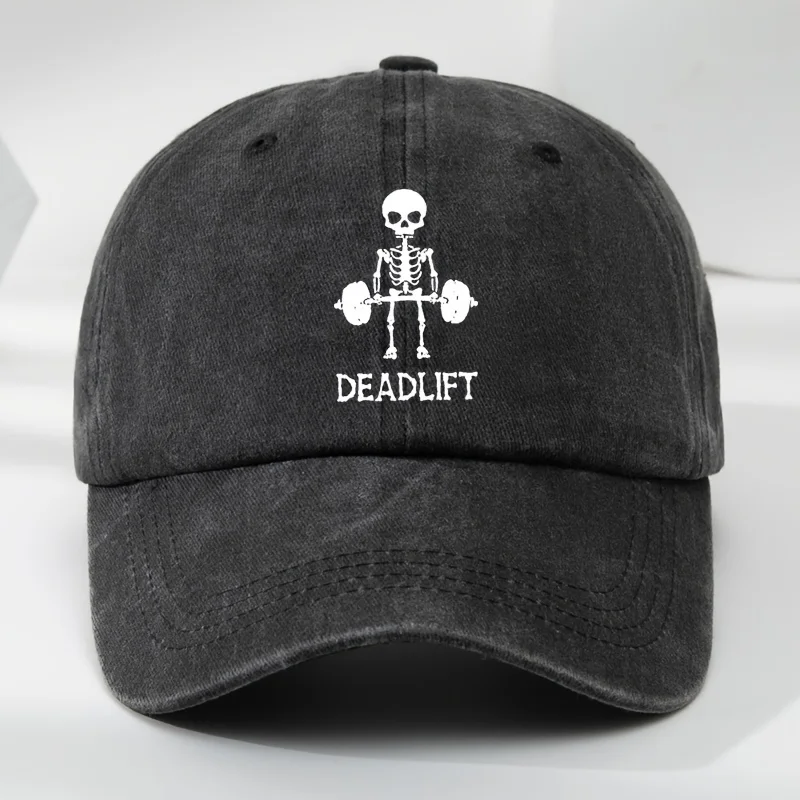 Deadlift Skeleton Baseball Cap | Skull & Barbell Print, Adjustable Soft-Fit for Gym Powerlifting & Workout
Deadlift Skeleton Baseball Cap | Skull & Barbell Print, Adjustable Soft-Fit for Gym Powerlifting & Workout