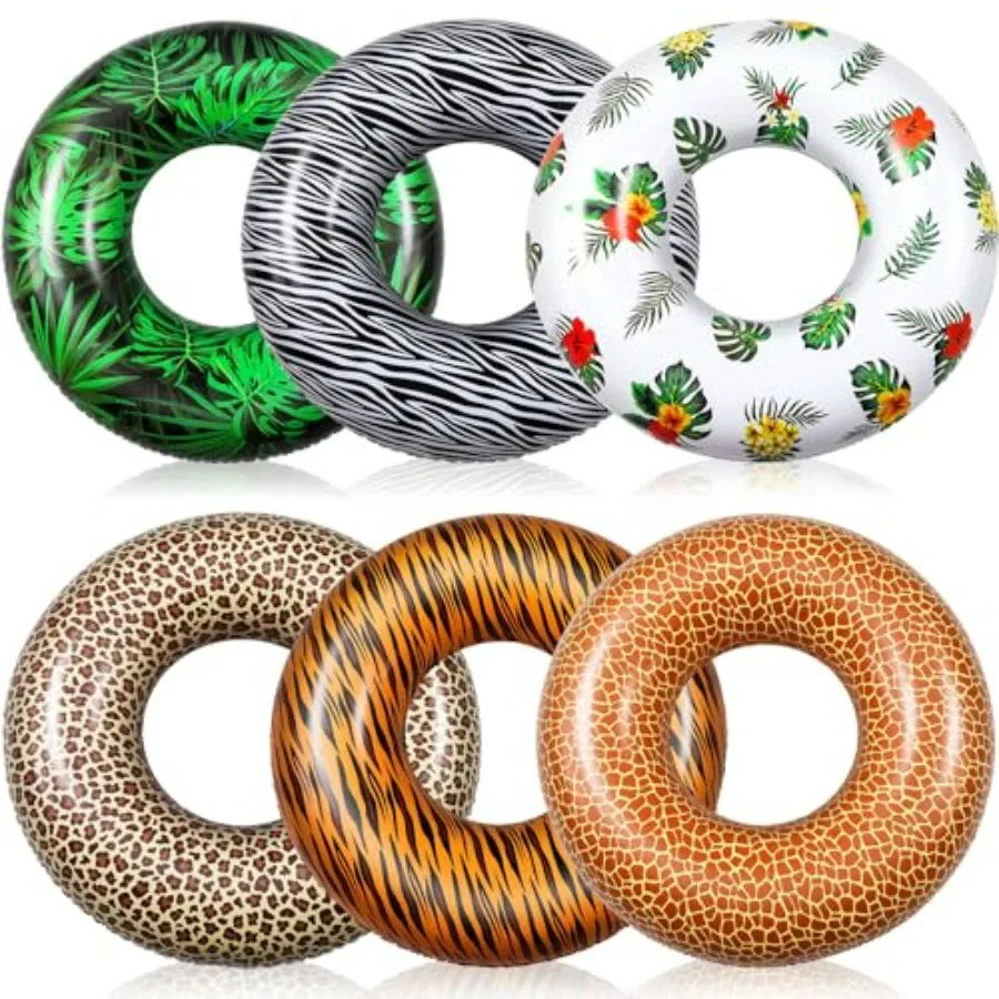 Large inflatable pool float tubes for adults, PVC material, green and brown tropical leaves pattern, extra-large 32-inch diamet
Large inflatable pool float tubes for adults, PVC material, green and brown tropical leaves pattern, extra-large 32-inch diamet