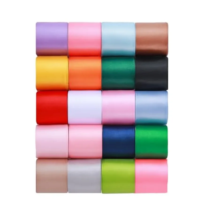 1-1/2 inch 20 Colors Satin Ribbon Set, 1.5" X2Yd x 20Rolls Rainbow Ribbons for Gift Wrapping, Wedding Party Decoration, Invitat
1-1/2 inch 20 Colors Satin Ribbon Set, 1.5" X2Yd x 20Rolls Rainbow Ribbons for Gift Wrapping, Wedding Party Decoration, Invitat