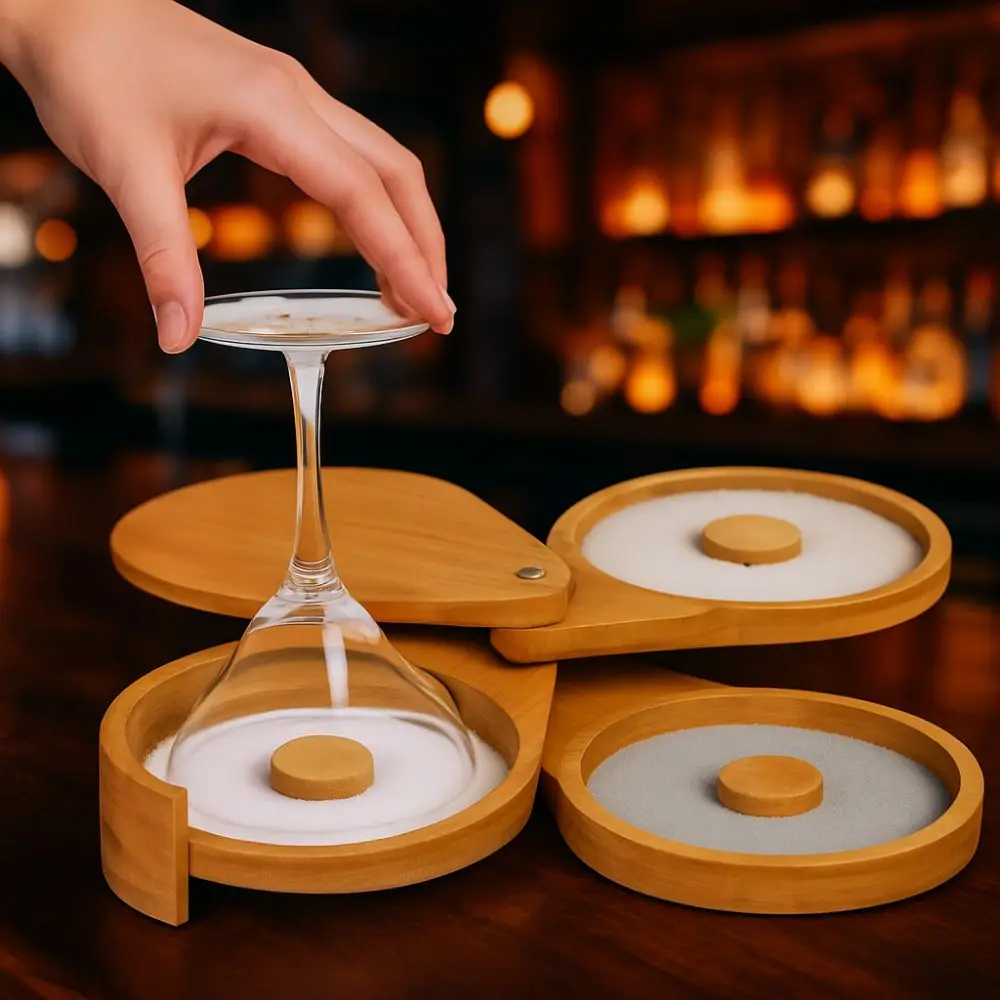 Bar Bartender Tool Rotating 3-Tiers Rimmer Box Bamboo Wood Household Cocktail Seasoning Box Foldable Seasoning Jar Restaurant
Bar Bartender Tool Rotating 3-Tiers Rimmer Box Bamboo Wood Household Cocktail Seasoning Box Foldable Seasoning Jar Restaurant
