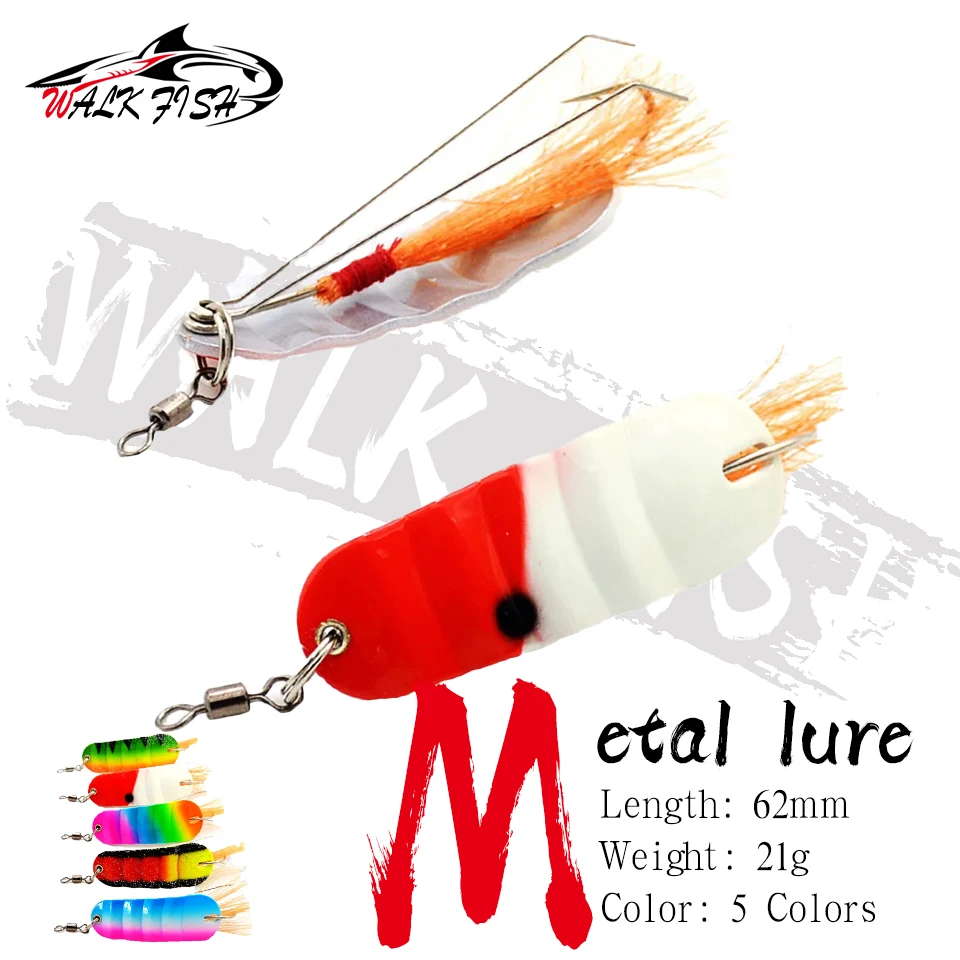 WALK FISH 1PCS 21g 6.2cm Metal Lure Mini Bait Fish Shape Ice Fishing Lure Head Supplies Fishing Tackle Hook Jigging Trout Sea
WALK FISH 1PCS 21g 6.2cm Metal Lure Mini Bait Fish Shape Ice Fishing Lure Head Supplies Fishing Tackle Hook Jigging Trout Sea