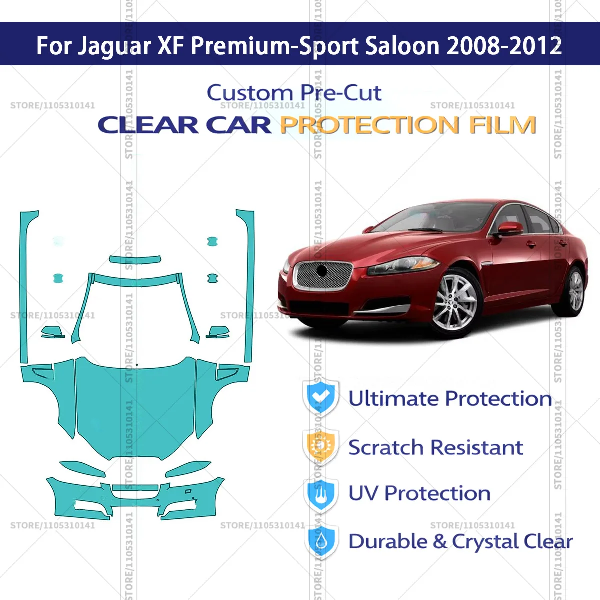 Предварительно нарезанная прозрачная защитная пленка PPF для автомобилей, автомобильная пленка PPF для Jaguar XF Premium-Sport Saloon 2008-2012
Предварительно нарезанная прозрачная защитная пленка PPF для автомобилей, автомобильная пленка PPF для Jaguar XF Premium-Sport Saloon 2008-2012