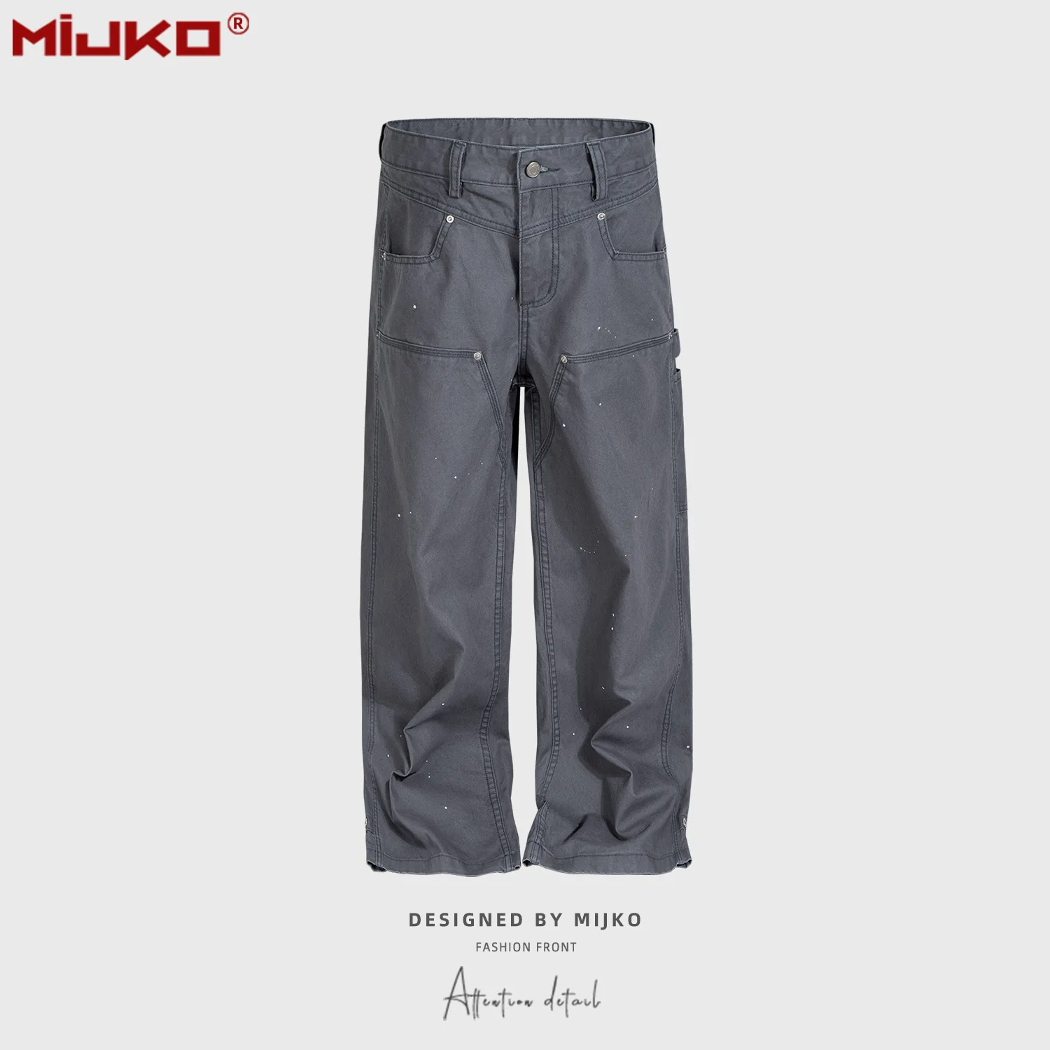 MIJKO Unisex Straight Cut Long Pants Adjustable Cuff Button Slim Fit Work Trousers for Men And Women Z037#
MIJKO Unisex Straight Cut Long Pants Adjustable Cuff Button Slim Fit Work Trousers for Men And Women Z037#