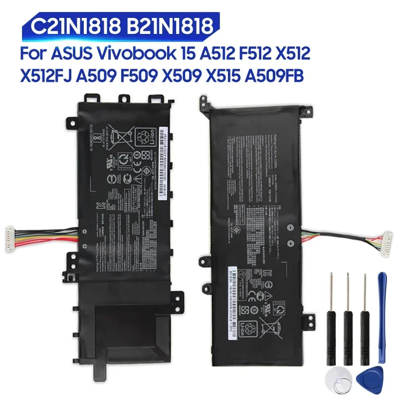 Replacement Battery For ASUS Vivobook15 X712 A509 X412 A512 F512 A509FL F509JB X515 X515M F512FL F512FJ F512UB B21N1818 C21N1818
Replacement Battery For ASUS Vivobook15 X712 A509 X412 A512 F512 A509FL F509JB X515 X515M F512FL F512FJ F512UB B21N1818 C21N1818