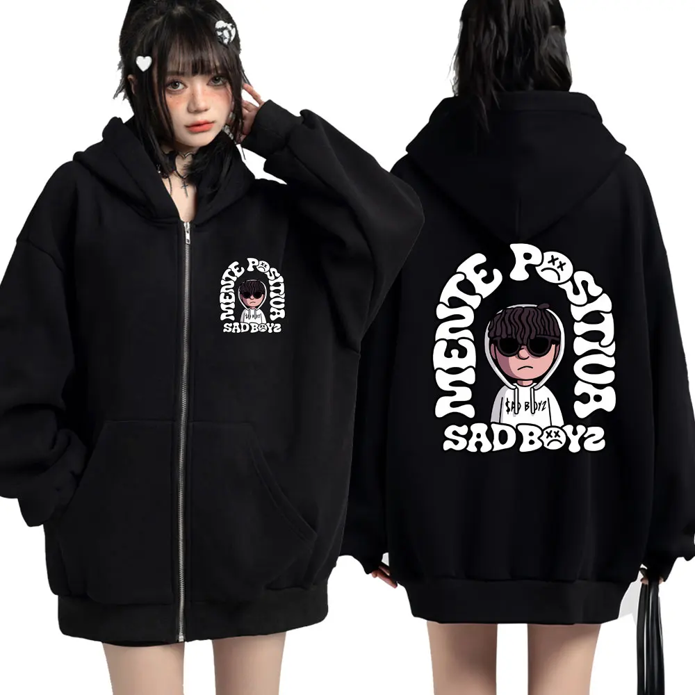 Singer Junior H Sad Boyz Fashion Zip Up Hoodie Men Women Hip Hop Fashion Hooded Sweatshirt Oversized Casual Jackets Streetwear
Singer Junior H Sad Boyz Fashion Zip Up Hoodie Men Women Hip Hop Fashion Hooded Sweatshirt Oversized Casual Jackets Streetwear