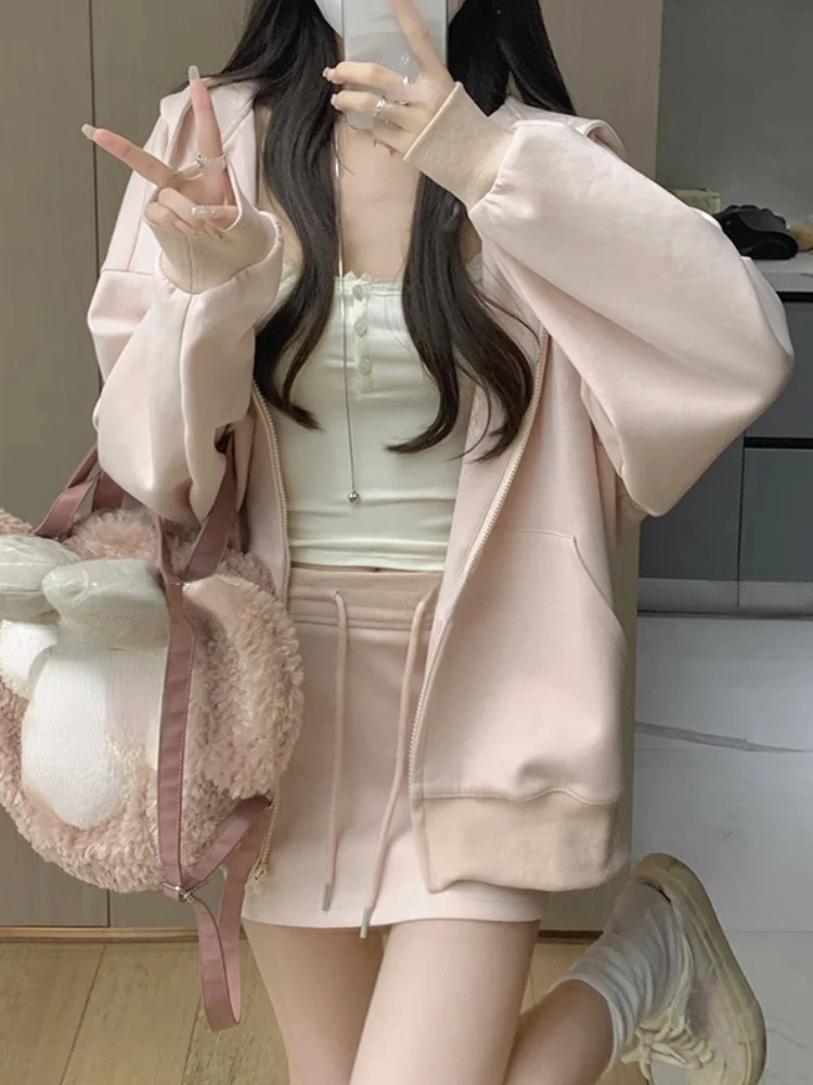 Korean Sweet Two Piece Set Women Bandage Vintage Casual Mini Skirt Suit Female Designer Hooded Coat + Sweet Skirt 2023 Autumn
Korean Sweet Two Piece Set Women Bandage Vintage Casual Mini Skirt Suit Female Designer Hooded Coat + Sweet Skirt 2023 Autumn