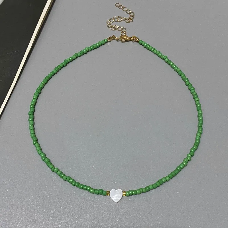New Nature Shell Love Heart Choker Necklace for Girl Spring Summer Fashion Small Colorful Glass Beads Necklace Gift for Friend
New Nature Shell Love Heart Choker Necklace for Girl Spring Summer Fashion Small Colorful Glass Beads Necklace Gift for Friend