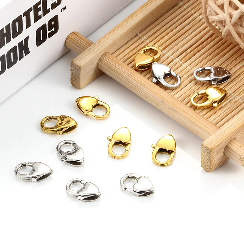 5Pcs Stainless Steel Heart Lobster Clasp Hooks For DIY Necklaces Bracelets Jewelry Finding Making Crafts Accessories Materials
5Pcs Stainless Steel Heart Lobster Clasp Hooks For DIY Necklaces Bracelets Jewelry Finding Making Crafts Accessories Materials
