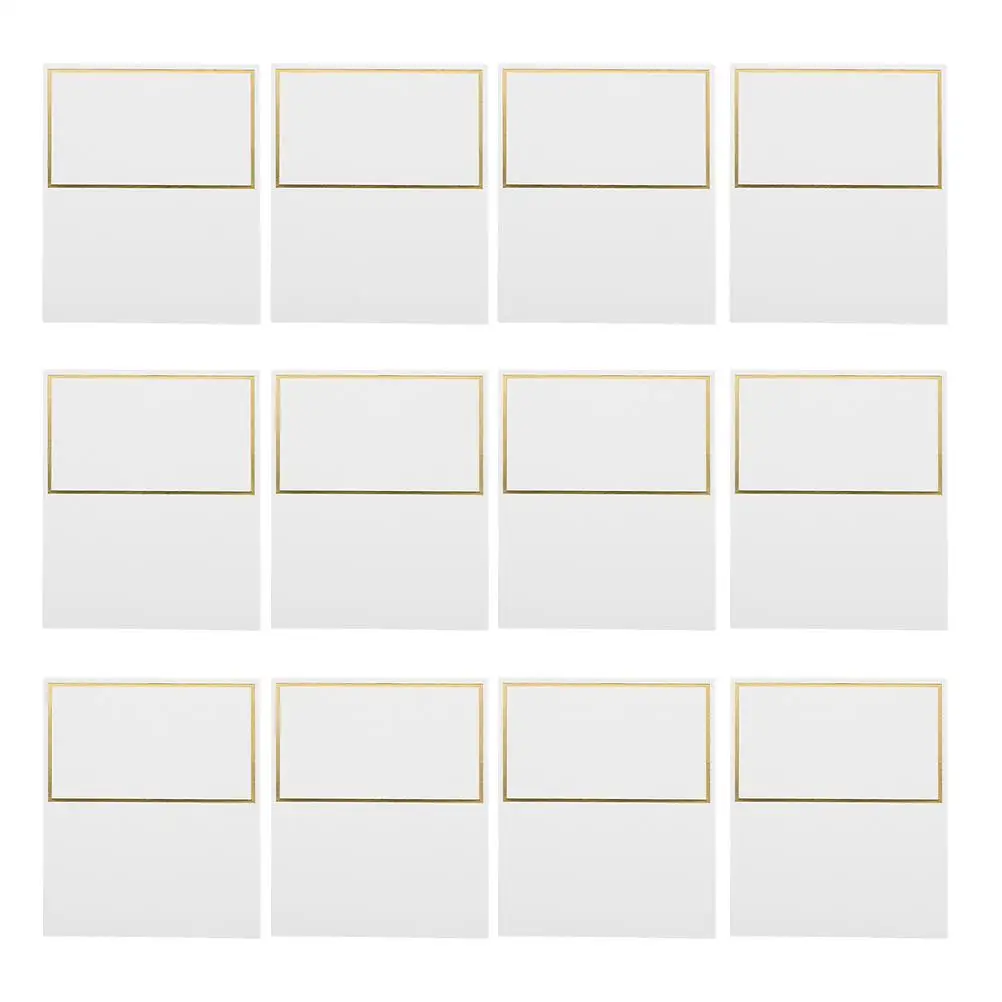 120 Pcs Gold Foil Table Cards Elegant Wedding Place Cards Blank Signs for Banquet Seating Arrangement Party Decorations
120 Pcs Gold Foil Table Cards Elegant Wedding Place Cards Blank Signs for Banquet Seating Arrangement Party Decorations