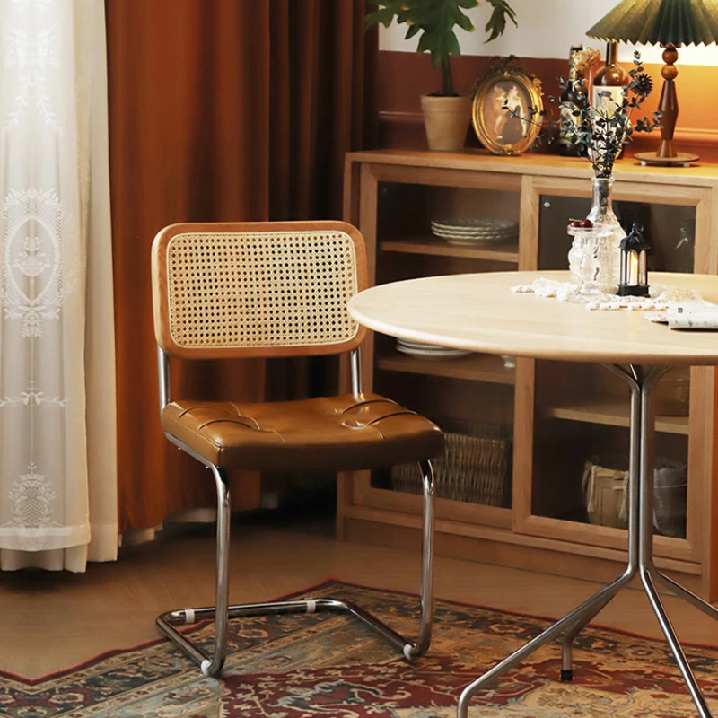 Nordic Solid Wood Vintage Rattan Chair Livingroom Leisure Dining Chair With Leather Seat Household Armchair Home Decor Furniture
Nordic Solid Wood Vintage Rattan Chair Livingroom Leisure Dining Chair With Leather Seat Household Armchair Home Decor Furniture