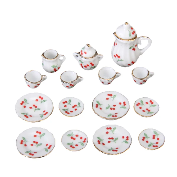 Miniature Porcelain Tea Set Dollhouse Dining Ware Dish Cup Plate Set for 1 12 Accessories Decor
Miniature Porcelain Tea Set Dollhouse Dining Ware Dish Cup Plate Set for 1 12 Accessories Decor