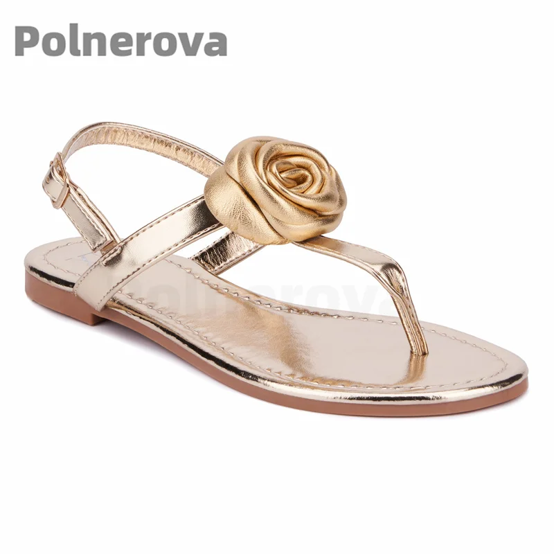 Champagne Flowers Flats Sandals for Women Flip Flops Casual T--Strap Clip Toe Buckel Summer Silver Black Leather Beach Shoes
Champagne Flowers Flats Sandals for Women Flip Flops Casual T--Strap Clip Toe Buckel Summer Silver Black Leather Beach Shoes