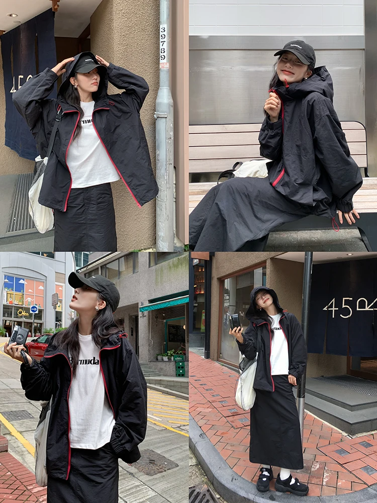 Bla Zipper Jaet And Skirt Set Casual Women's Two-Piece Suit Spring Chic Korean Sle Loose Fit Long Sve Autumn Wear
Bla Zipper Jaet And Skirt Set Casual Women's Two-Piece Suit Spring Chic Korean Sle Loose Fit Long Sve Autumn Wear