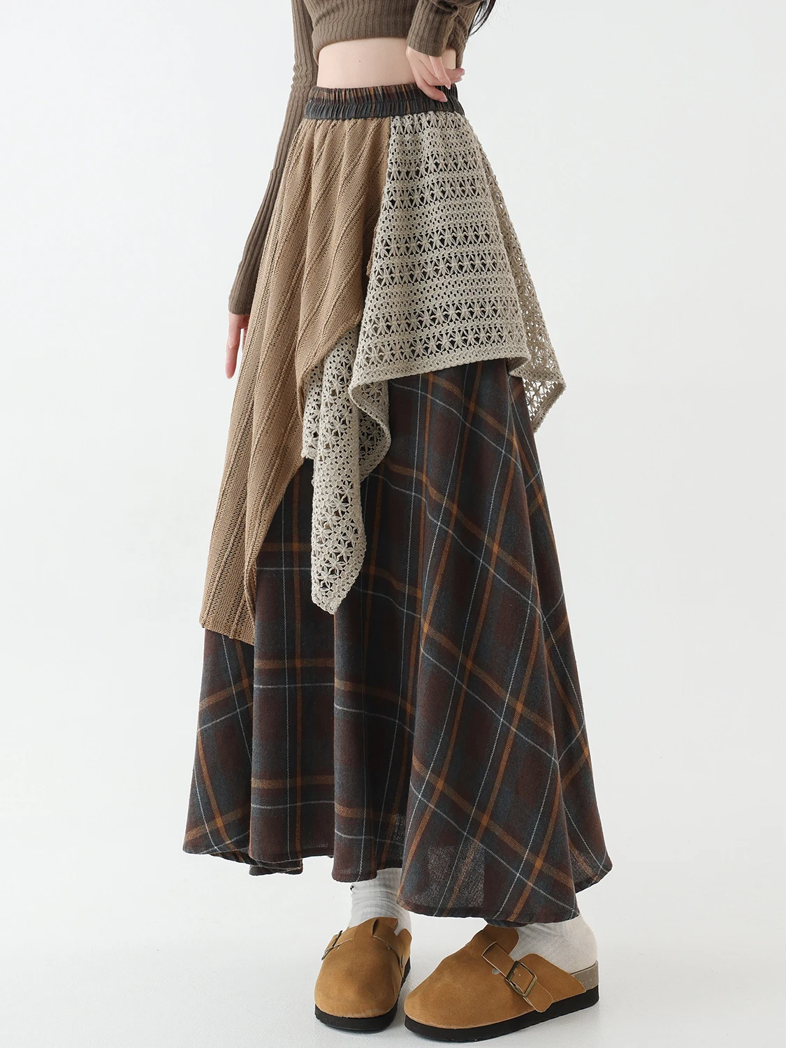 Утягивающая женская юбка большого размера в американском стиле с высокой талией, асимметричная повседневная длинная юбка трапециевидной формы на осень
Утягивающая женская юбка большого размера в американском стиле с высокой талией, асимметричная повседневная длинная юбка трапециевидной формы на осень