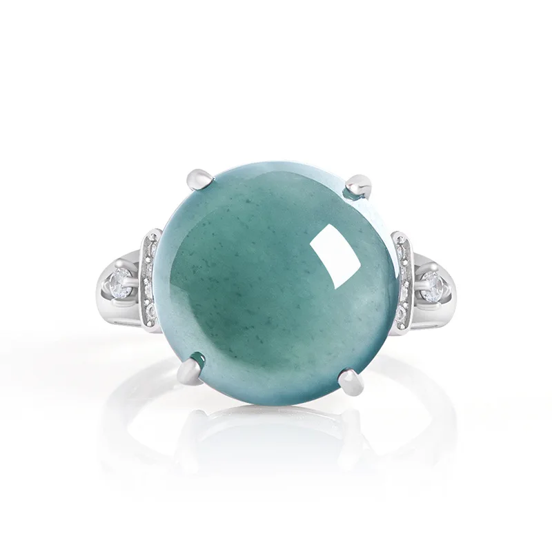Blue Myanmar Jadeite Rings Charm Amulet 925 Silver Talismans Luxury Real Jewelry Fashion Accessories Stone Natural Burmese Jade
Blue Myanmar Jadeite Rings Charm Amulet 925 Silver Talismans Luxury Real Jewelry Fashion Accessories Stone Natural Burmese Jade