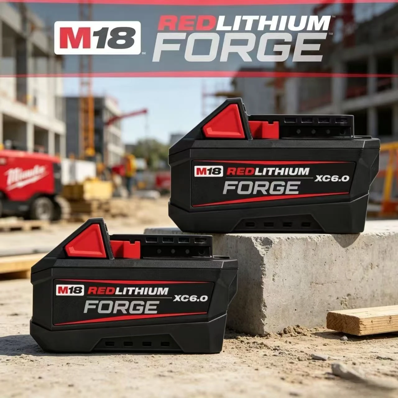 Forge Original M18 Milwaukee Battery 6000mAh M18B6 M18B5 Suitable for Milwaukee 18v Power Tools Rechargeable Lithium Battery
Forge Original M18 Milwaukee Battery 6000mAh M18B6 M18B5 Suitable for Milwaukee 18v Power Tools Rechargeable Lithium Battery