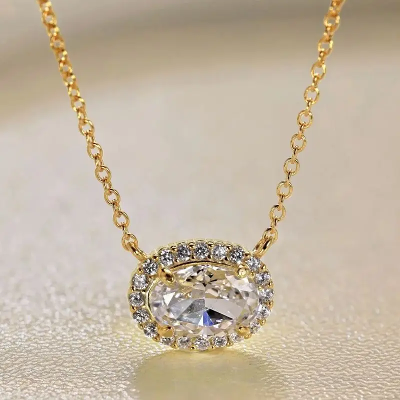 Real S925 Sterling Silver Necklace Bright Diamond Oval Necklace Women Luxury Jewelry Shiny 8A Zircon Girl Gift Party Banquet
Real S925 Sterling Silver Necklace Bright Diamond Oval Necklace Women Luxury Jewelry Shiny 8A Zircon Girl Gift Party Banquet