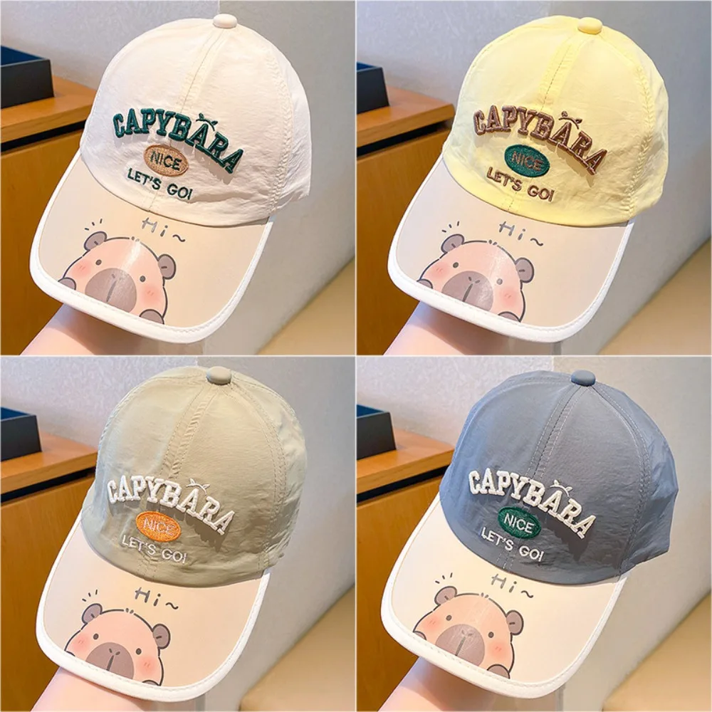 Cute Capybara Kids Baseball Cap Adjustable Quick Drying Children Summer Hat Lightweight Kids Sunscreen Cap Summer
Cute Capybara Kids Baseball Cap Adjustable Quick Drying Children Summer Hat Lightweight Kids Sunscreen Cap Summer