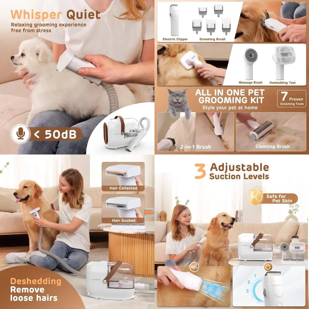Набор для груминга животных 3L с 7 насадками, бесшумным электрическим триммером и щеткой для домашнего контроля линьки
Набор для груминга животных 3L с 7 насадками, бесшумным электрическим триммером и щеткой для домашнего контроля линьки