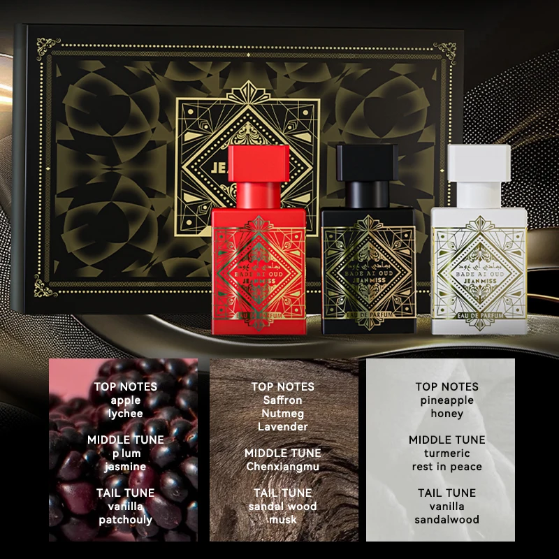 30ml*3 Passionate men's cologne set. 7-14% fragrance rate. Mysterious oriental woody notes. Lasting fragrance. Father's day gift
30ml*3 Passionate men's cologne set. 7-14% fragrance rate. Mysterious oriental woody notes. Lasting fragrance. Father's day gift