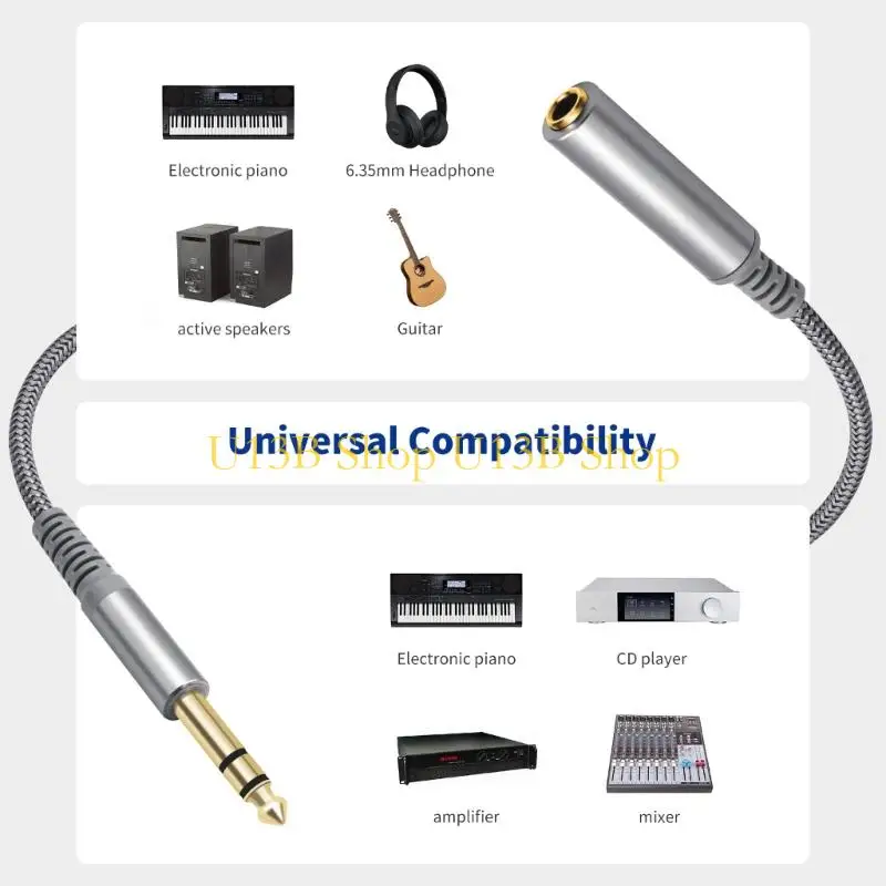 U13B Auditory Cable 6.35mm Male to Female Cord Double Shielding Noise Reduces
U13B Auditory Cable 6.35mm Male to Female Cord Double Shielding Noise Reduces