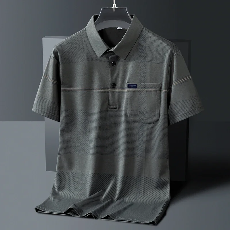 Men's Short Sleeve Button Summer Pullover Striped Pockets T-shirt England Style Casual Formal Turn-down Collar Tops WT46
Men's Short Sleeve Button Summer Pullover Striped Pockets T-shirt England Style Casual Formal Turn-down Collar Tops WT46