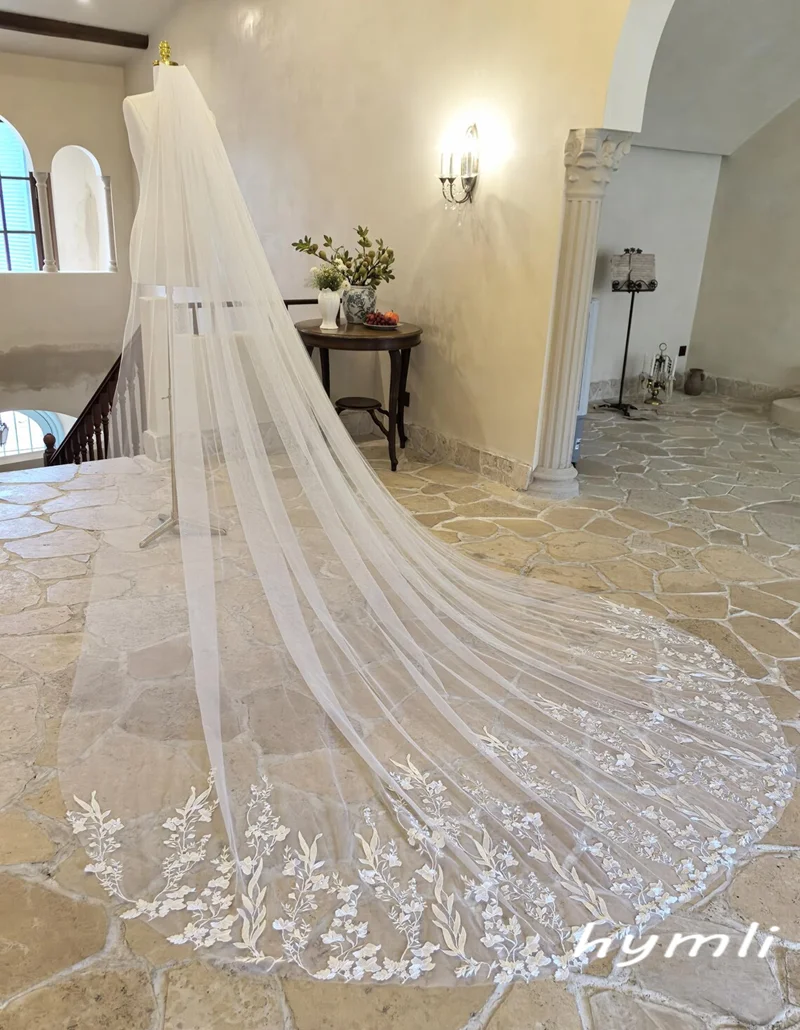 Hand Made Veil , Ivory Floral Lace Veil,Cathedral Wedding Veil With Long Delicate Wildflowers,Tulle Bridal Veil
Hand Made Veil , Ivory Floral Lace Veil,Cathedral Wedding Veil With Long Delicate Wildflowers,Tulle Bridal Veil