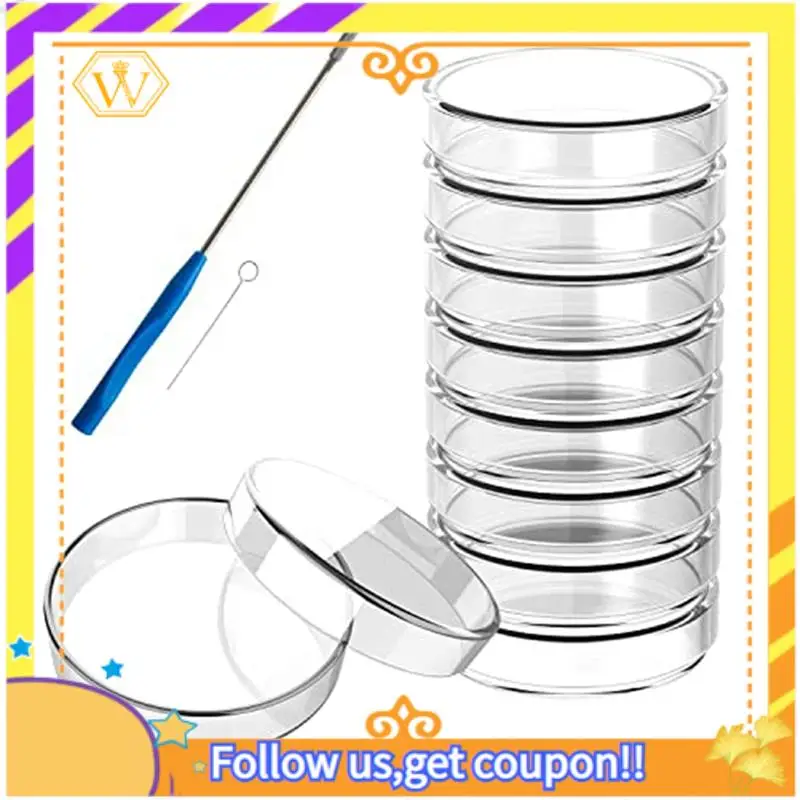 Petri Dish Glass With Lids 60Mm X 15Mm, Pack Of 10 Petri Dish Glass With Reusable Inoculating Loop, Glass Petri Dish Easy To Use
Petri Dish Glass With Lids 60Mm X 15Mm, Pack Of 10 Petri Dish Glass With Reusable Inoculating Loop, Glass Petri Dish Easy To Use