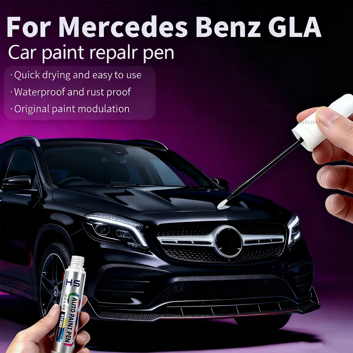 Ручка для ремонта автомобильной краски Mercedes-Benz GLA, средство для удаления царапин, автомобильные аксессуары «сделай сам», черный, белый, 149 синий, 970, серебристо-серый
Ручка для ремонта автомобильной краски Mercedes-Benz GLA, средство для удаления царапин, автомобильные аксессуары «сделай сам», черный, белый, 149 синий, 970, серебристо-серый