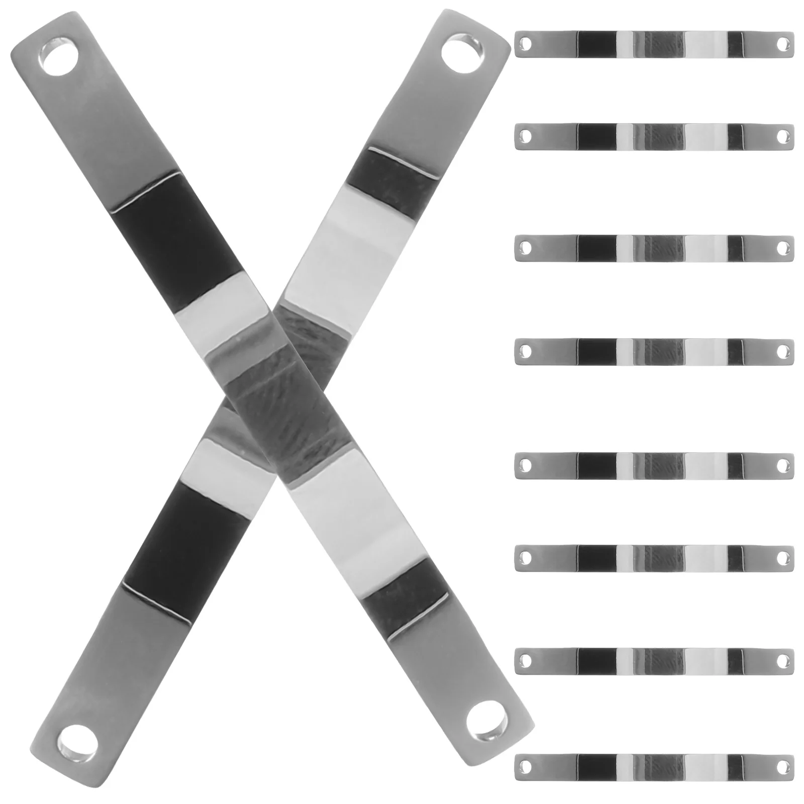 10pcs Double Hole Strip Connector Stainless Steel DIY Jewelry Making Supplies Bracelet Necklace Link Charms Accessories
10pcs Double Hole Strip Connector Stainless Steel DIY Jewelry Making Supplies Bracelet Necklace Link Charms Accessories