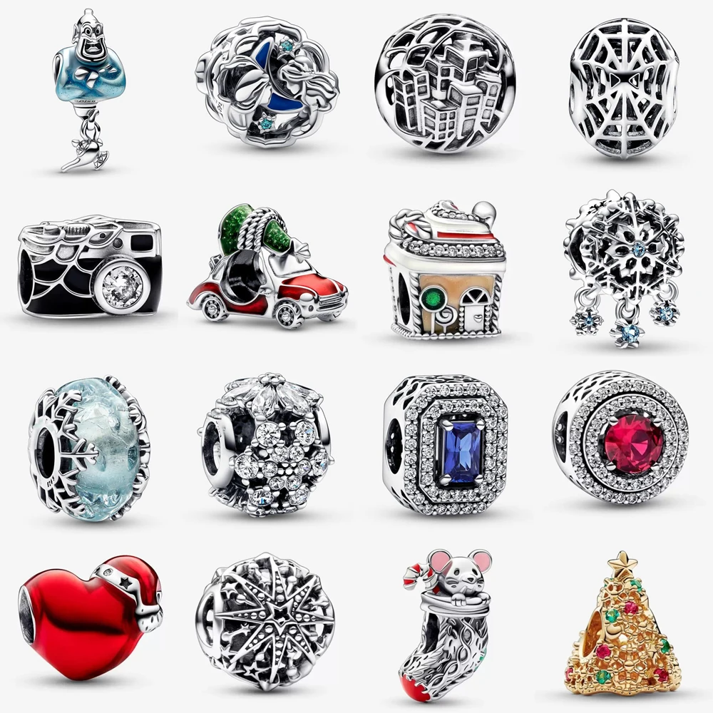 New 925 Sterling Silver Christmas style Metallic Red Christmas Heart Charm Fit pandora Bracelet Spider crystal Bead DIY Jewelry
New 925 Sterling Silver Christmas style Metallic Red Christmas Heart Charm Fit pandora Bracelet Spider crystal Bead DIY Jewelry