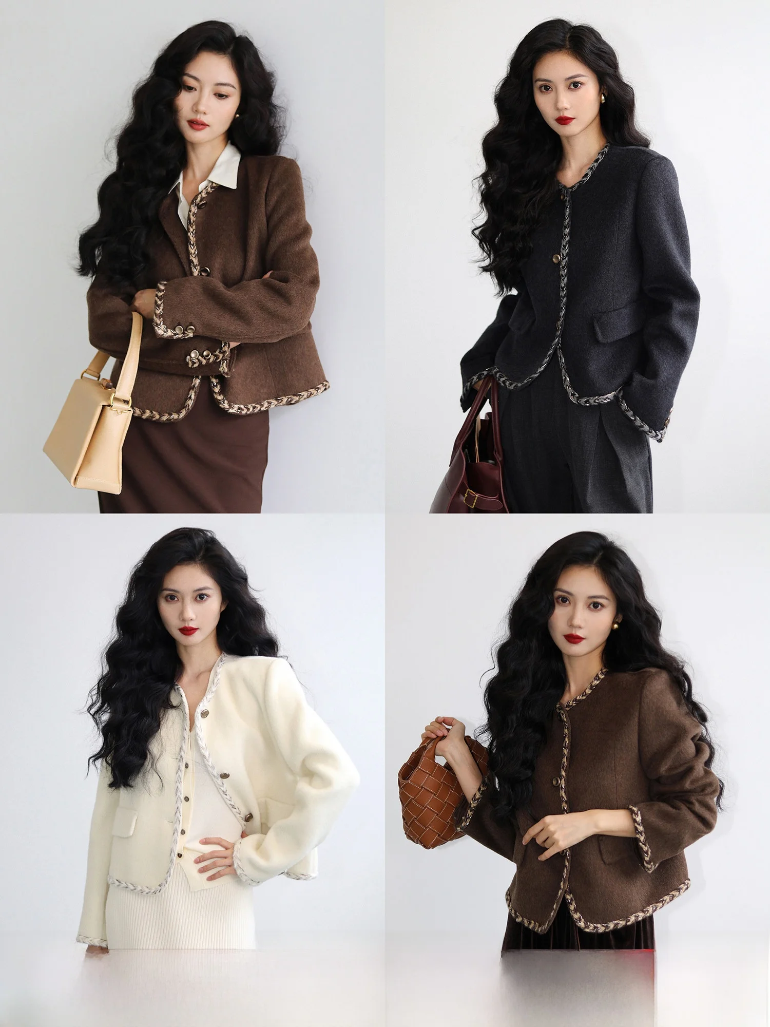 Женская модная весенняя новинка: двусторонняя шерстяная короткая куртка TAIYANG OFFICE в стиле «маленький аромат»
Женская модная весенняя новинка: двусторонняя шерстяная короткая куртка TAIYANG OFFICE в стиле «маленький аромат»