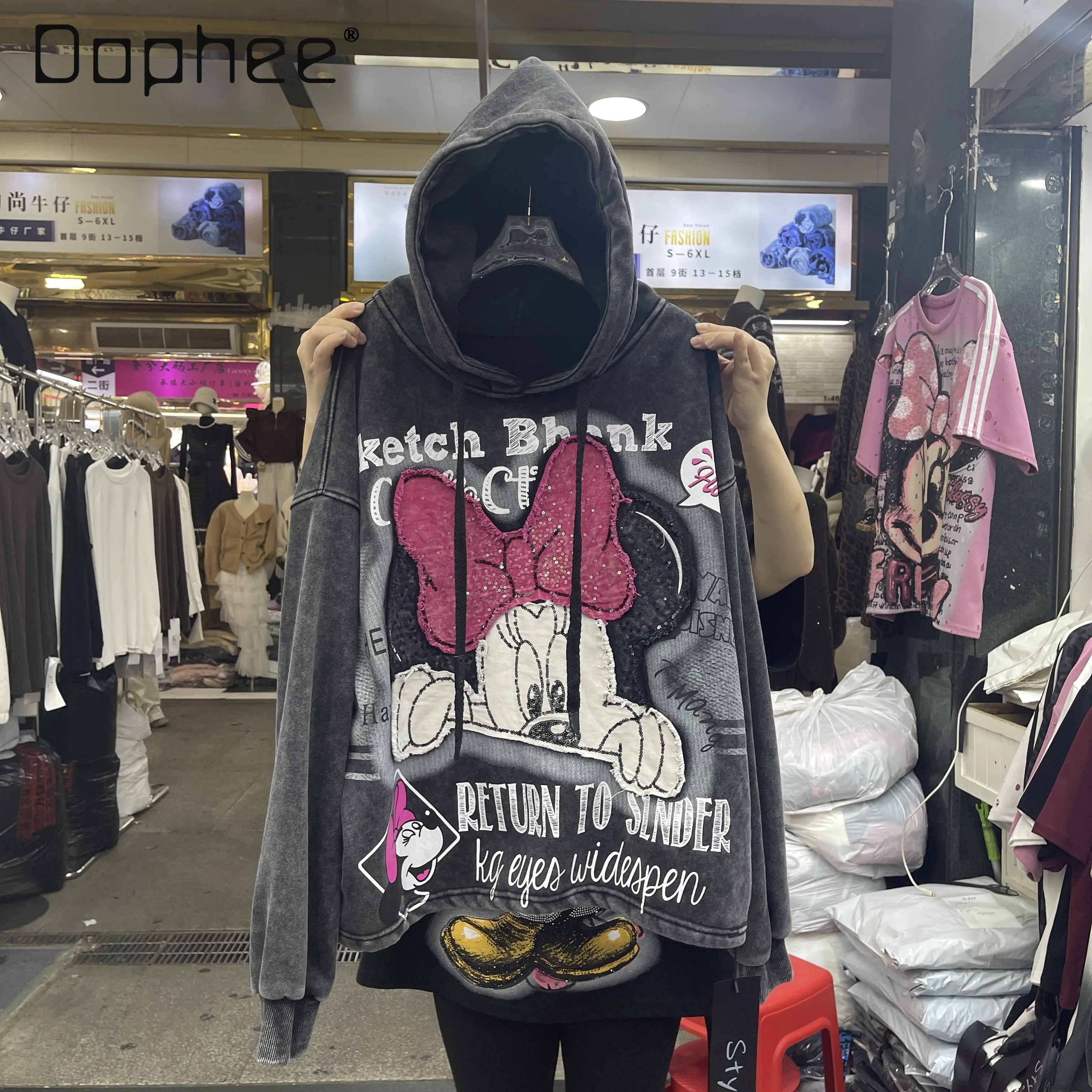 Fashion Brand Autumn Winter Fleece Embroidered Bow Cartoon Loose Fashion Hoodie Sweatshirt Top Hoodies Women
Fashion Brand Autumn Winter Fleece Embroidered Bow Cartoon Loose Fashion Hoodie Sweatshirt Top Hoodies Women