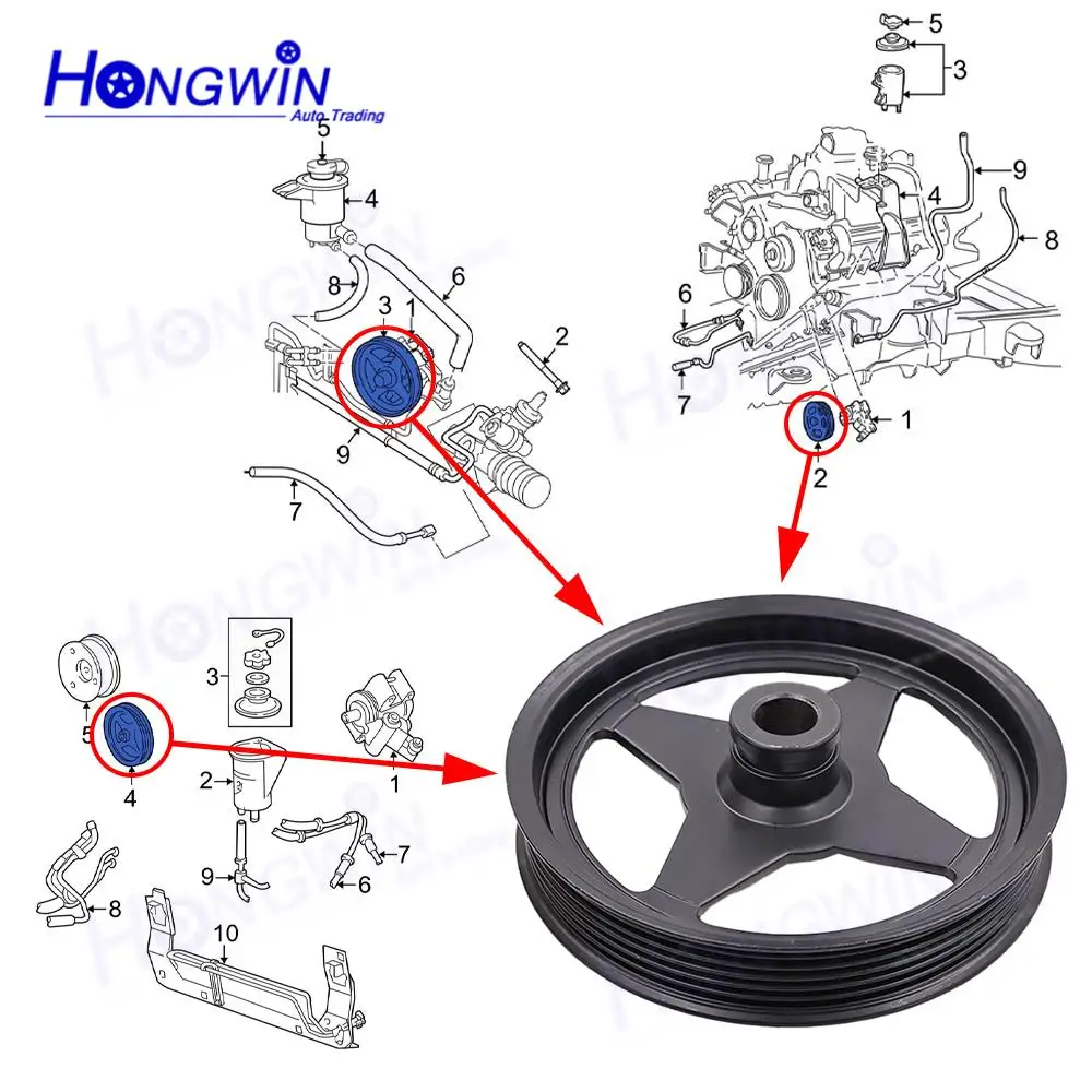 F6AZ-3A733-AA 2L3Z3A733AA F3LY3A733A Power Steering Pump Pulley For Ford Crown Victoria Mustang Thunderbird Lincoln Continental
F6AZ-3A733-AA 2L3Z3A733AA F3LY3A733A Power Steering Pump Pulley For Ford Crown Victoria Mustang Thunderbird Lincoln Continental