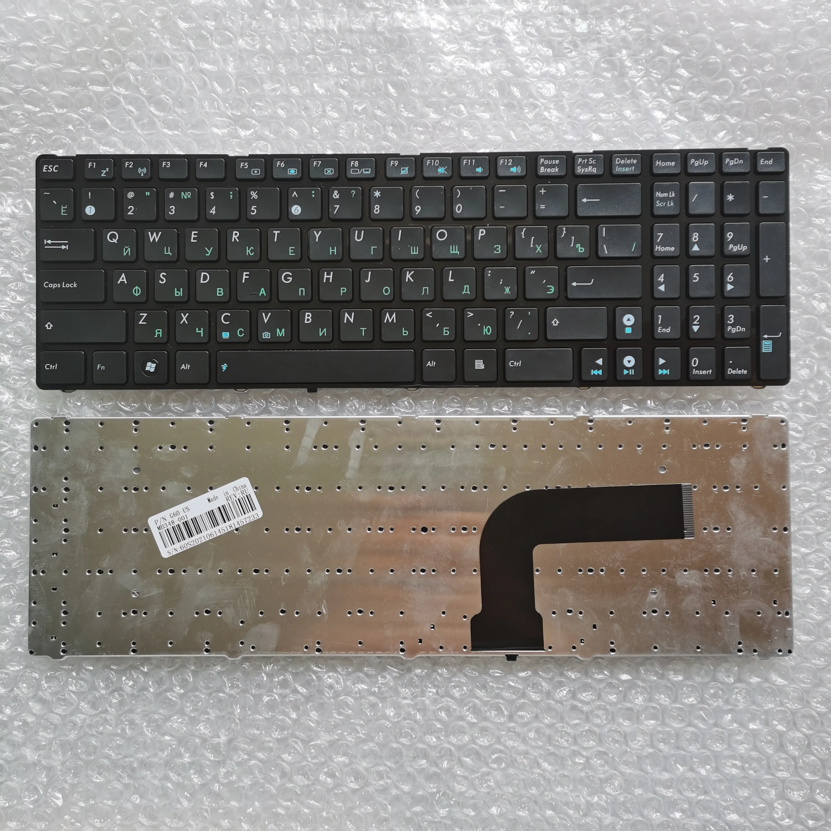 XIN Russian Keyboard For K52 k53s X61 N61 G60 G51 MP-09Q33SU-528 V111462AS1 0KN0-E02 RU02 V111462AS1 Laptop Keyboard Black RU
XIN Russian Keyboard For K52 k53s X61 N61 G60 G51 MP-09Q33SU-528 V111462AS1 0KN0-E02 RU02 V111462AS1 Laptop Keyboard Black RU