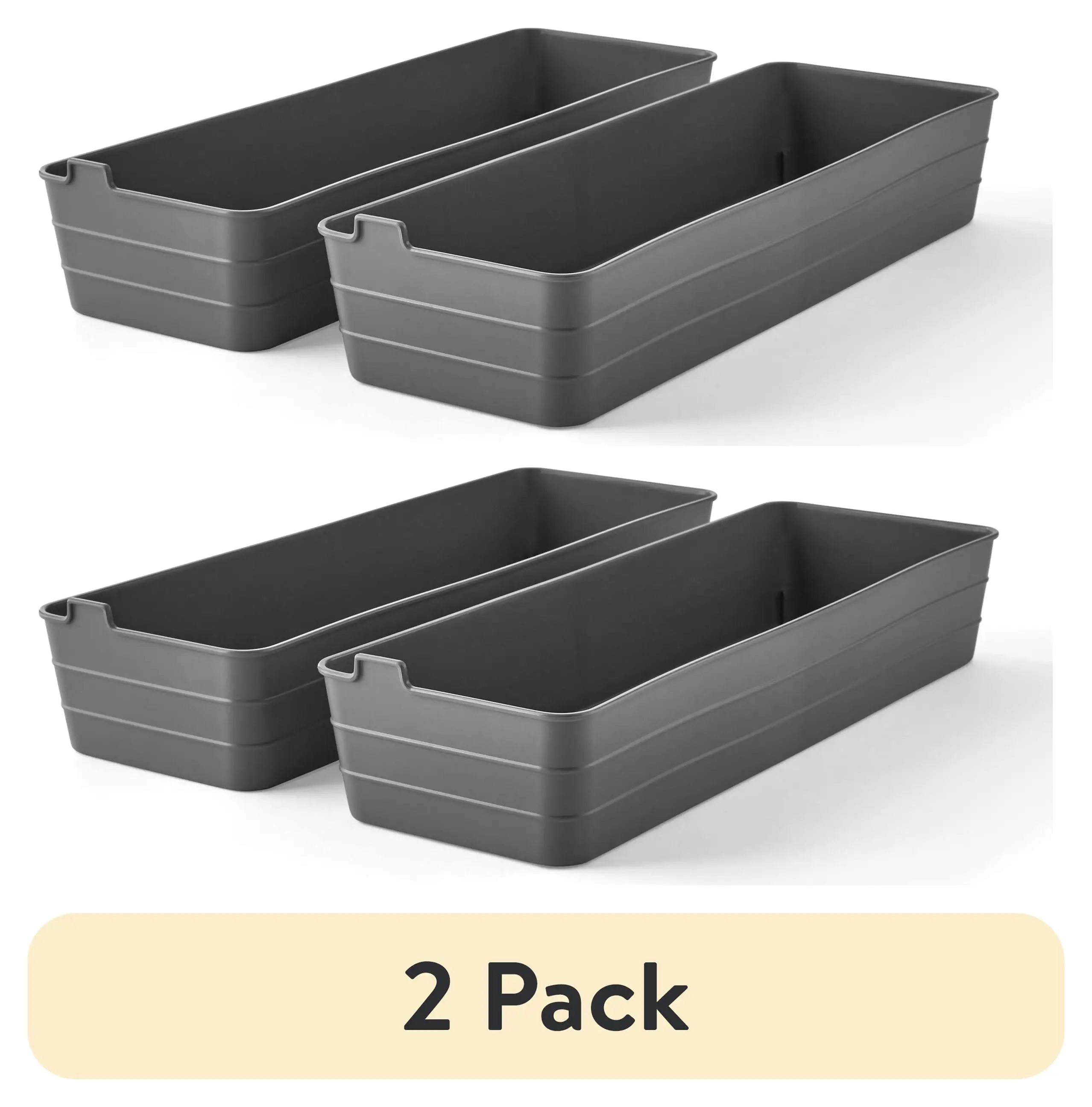 (2 pack) Utility Flex Storage Tray Organizer Set, Plastic Drawer Organizer Trays for Kitchen, Desk
(2 pack) Utility Flex Storage Tray Organizer Set, Plastic Drawer Organizer Trays for Kitchen, Desk