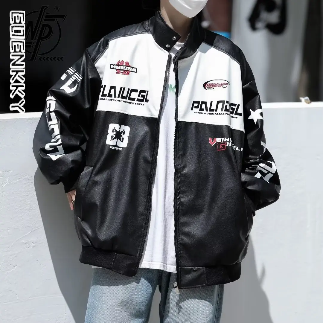 PU Leather Jacket Women Men Patchwork Letter Print Bomber Coat Korean Fashion Motorcycle Baseball Outerwear Vintage Unisex 2023
PU Leather Jacket Women Men Patchwork Letter Print Bomber Coat Korean Fashion Motorcycle Baseball Outerwear Vintage Unisex 2023