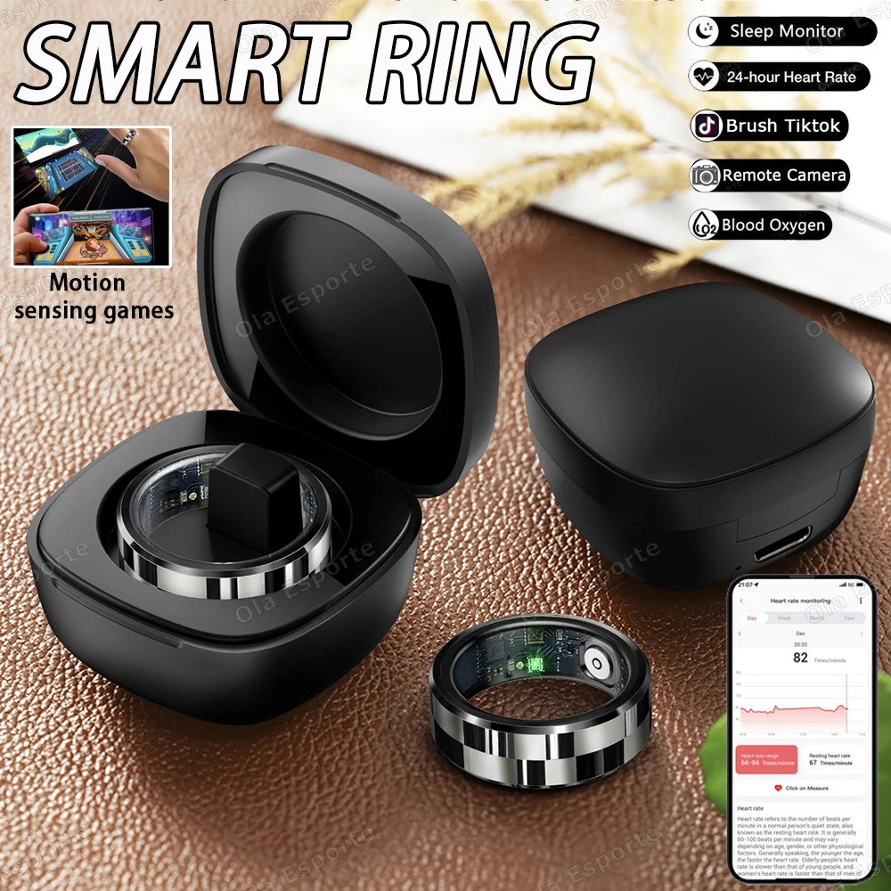 Новое умное кольцо 2025 года для мужчин и женщин с чехлом для зарядки, монитором сердечного ритма и кислорода в крови, контролем жестов, фитнес-спортом smartring R9
Новое умное кольцо 2025 года для мужчин и женщин с чехлом для зарядки, монитором сердечного ритма и кислорода в крови, контролем жестов, фитнес-спортом smartring R9