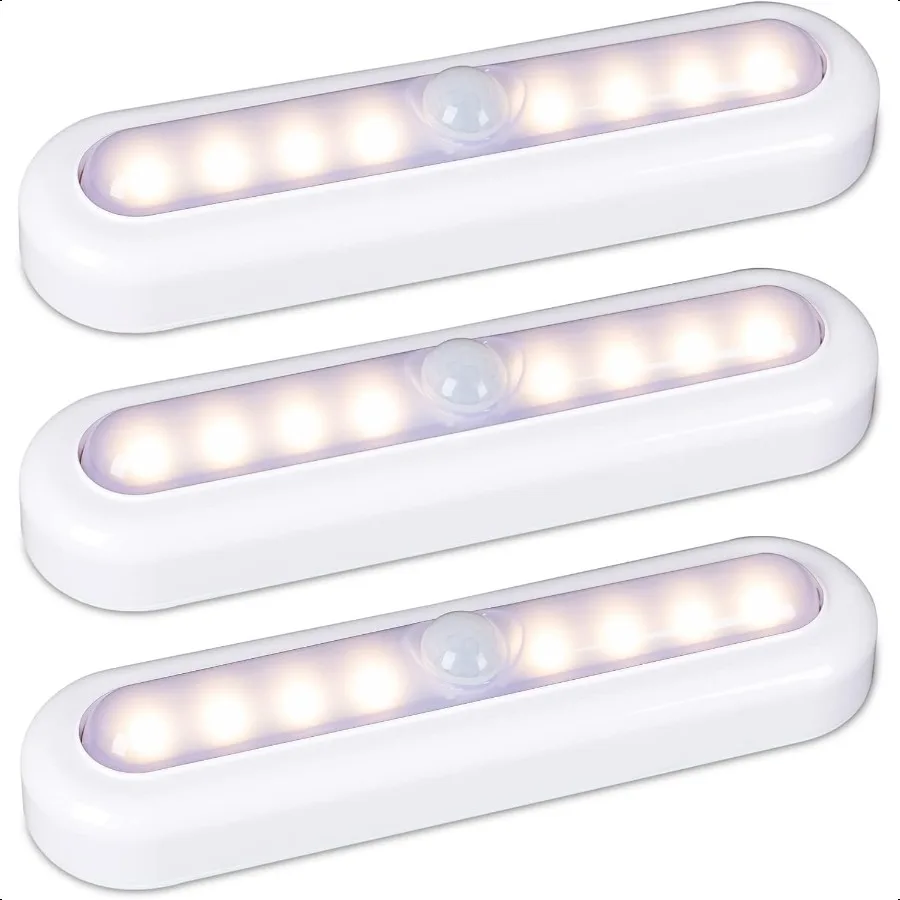 3 Pack 7 Motion Sensor Lights Indoor Battery Operated Stick on LED Light for Closet Stairs Under Cabinet Warm White
3 Pack 7 Motion Sensor Lights Indoor Battery Operated Stick on LED Light for Closet Stairs Under Cabinet Warm White