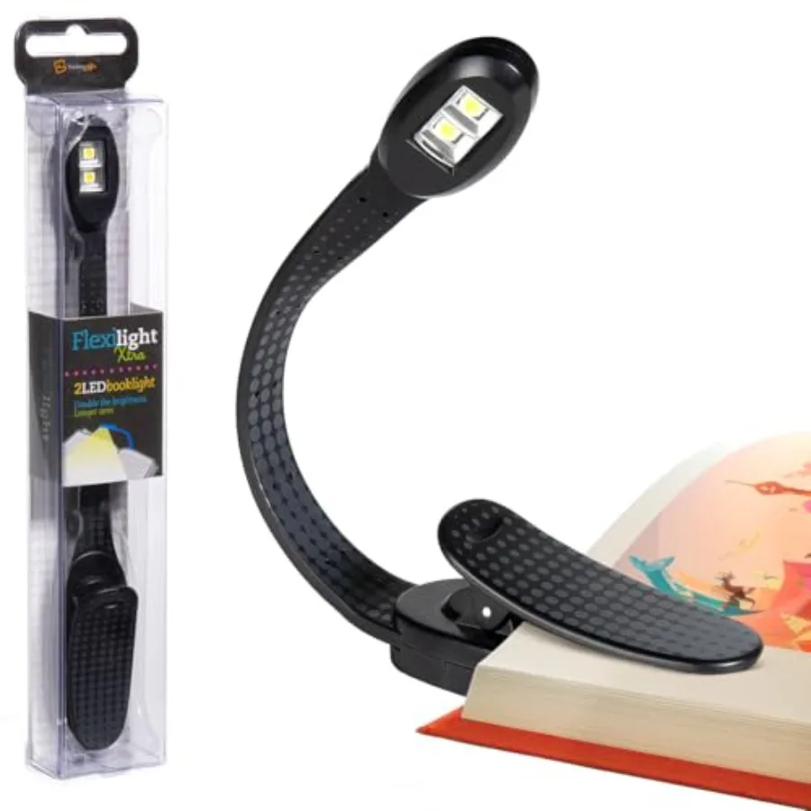 Book Light, Clip On Reading Light for Bed, 2in1 Flexilight Xtra and Bookmark, Portable and Lightweight with an Ultra Bright Glo
Book Light, Clip On Reading Light for Bed, 2in1 Flexilight Xtra and Bookmark, Portable and Lightweight with an Ultra Bright Glo