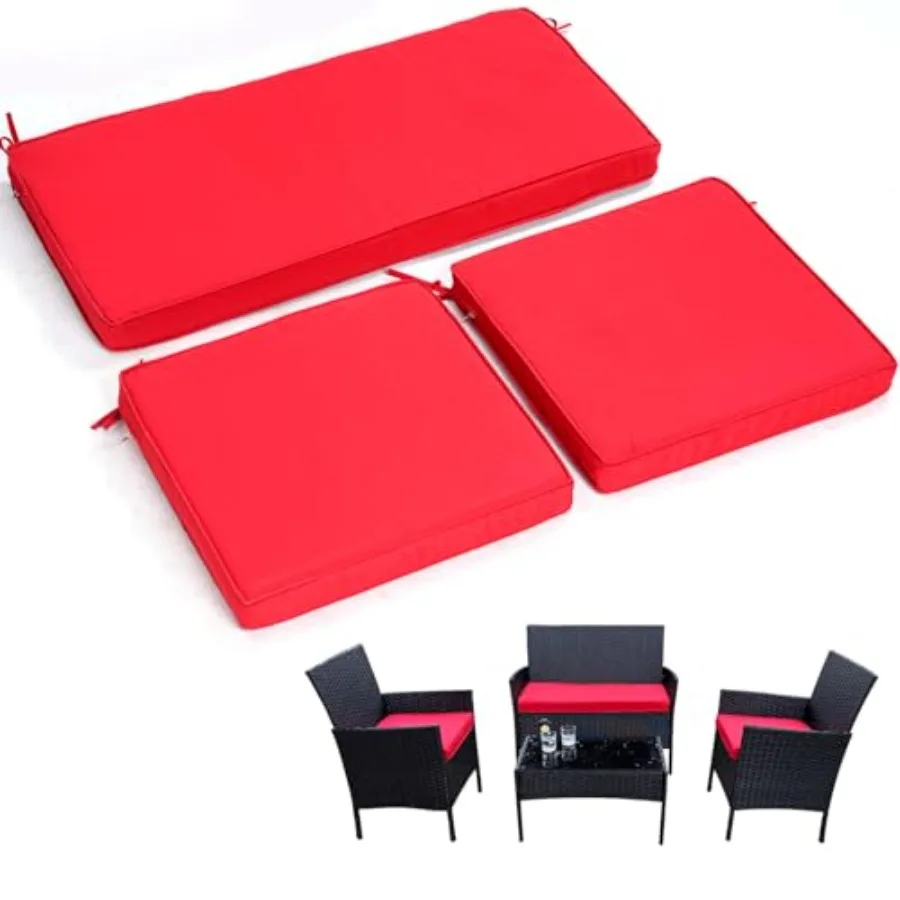 3-Pack Outdoor Patio Furniture Replacement Cushions Set High-Elastic Sponge Cushions Fit 4-Piece Wicker Rattan Sofa Loveseat an
3-Pack Outdoor Patio Furniture Replacement Cushions Set High-Elastic Sponge Cushions Fit 4-Piece Wicker Rattan Sofa Loveseat an