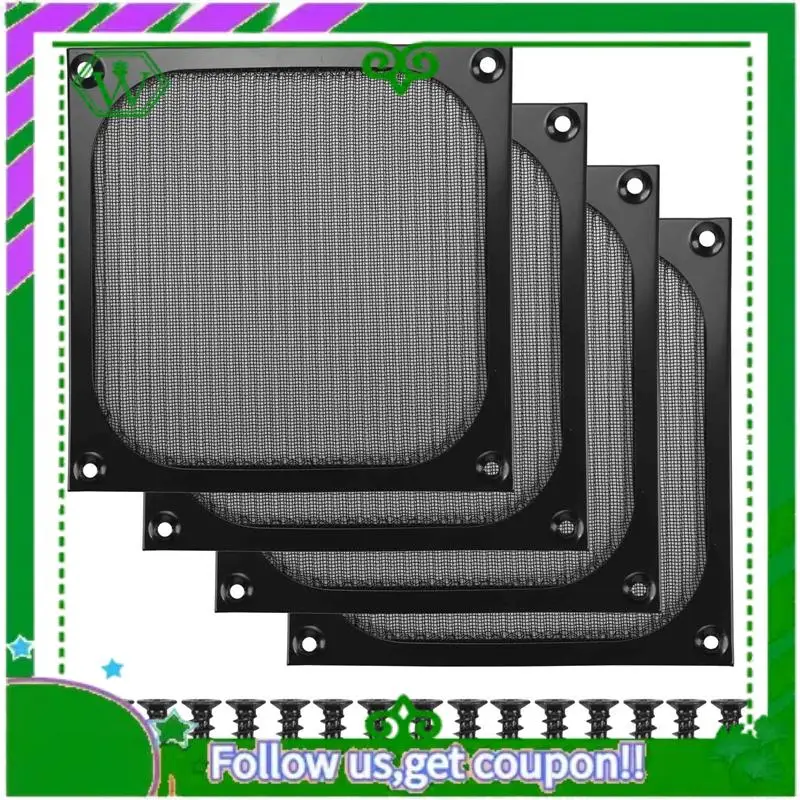 Reliable-140Mm Desktop Computer Case Fan Dust Filter Grills Dustproof Case Cover With Screws, Aluminum Frame Mesh, 4 Pack
Reliable-140Mm Desktop Computer Case Fan Dust Filter Grills Dustproof Case Cover With Screws, Aluminum Frame Mesh, 4 Pack