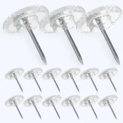 100Pcs Clear Plastic Thumbtacks Transparent Pushpins for Bulletin Board Map Markers Photo Wall Decoration Office Home Use
100Pcs Clear Plastic Thumbtacks Transparent Pushpins for Bulletin Board Map Markers Photo Wall Decoration Office Home Use