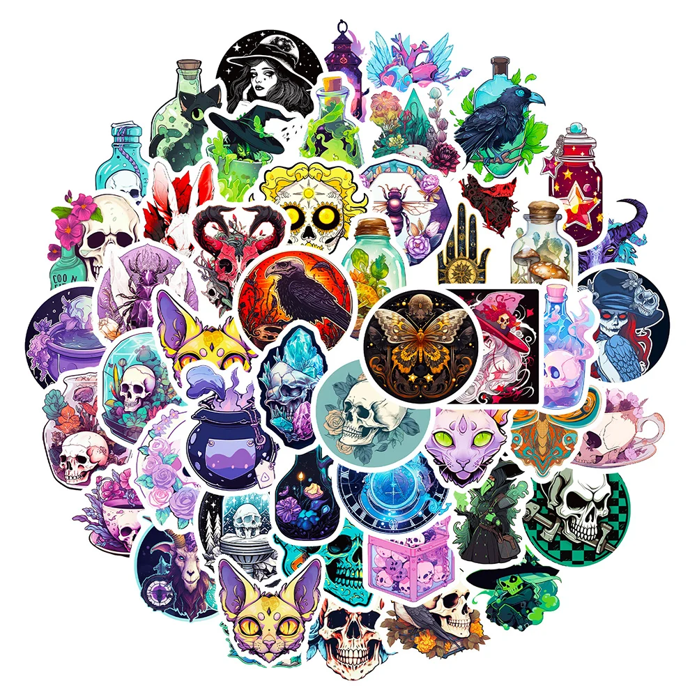 10/30/50pcs Art Horror Skull Graffiti Stickers Apothecary Cartoon Sticker Skateboard Notebook Motorcycle Halloween Decal Toys
10/30/50pcs Art Horror Skull Graffiti Stickers Apothecary Cartoon Sticker Skateboard Notebook Motorcycle Halloween Decal Toys